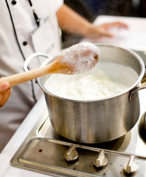 istock Chef cooking food in the kitchen, Chef preparing food 1124653346