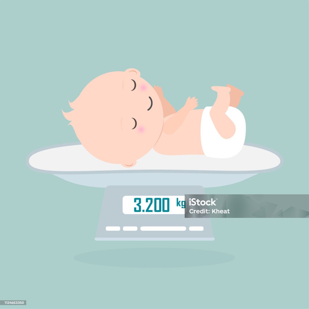 Weight Scale For Infant Icon Digital Scales Measure Weight In Kilogram  Stock Illustration - Download Image Now - iStock