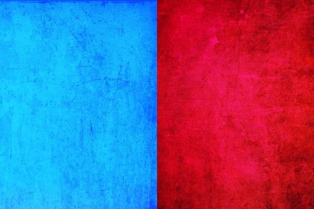 istock Background texture for text bright red burgundy color contrast blue. 1124655746