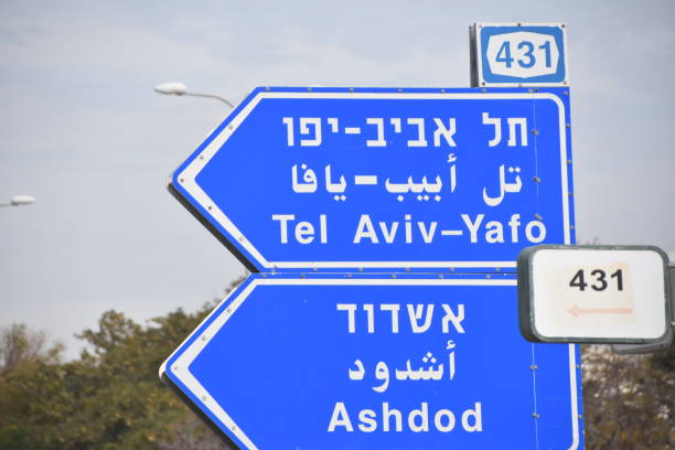 istock Road sign, Israel 1124656739