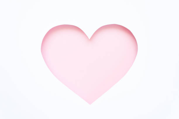 istock Heart from pink paper on white background. 1124662829