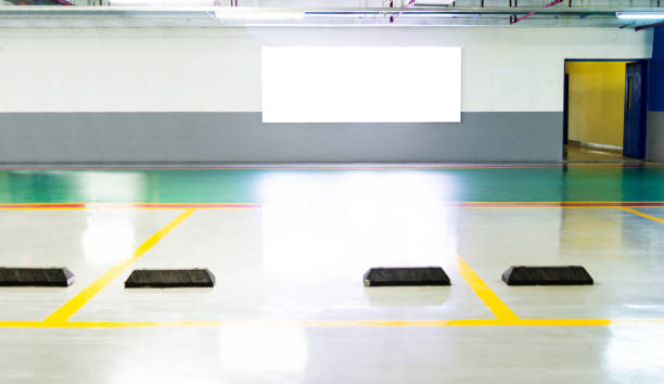 istock Blank billboard on the wall of parking garage 1124663836