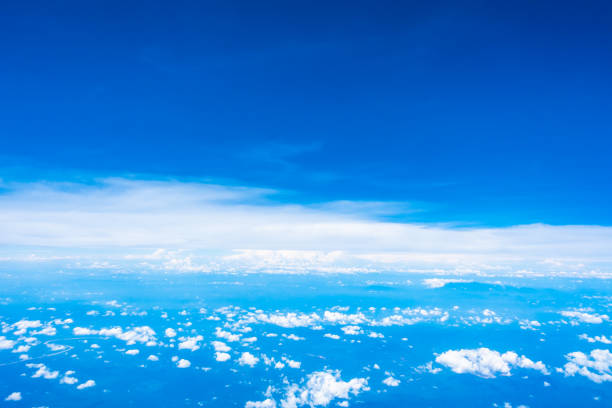 istock Aerial view of white cloud and blue sky 1124664788