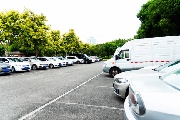 istock Cars in parking garage background 1124667364