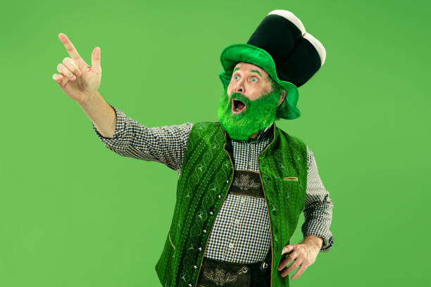 istock A man in a leprechaun hat at studio. He celebrates St. Patrick's Day. 1124668684