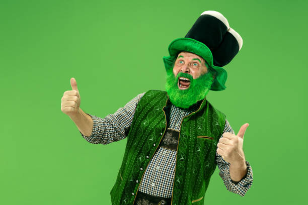 istock A man in a leprechaun hat at studio. He celebrates St. Patrick's Day. 1124668707
