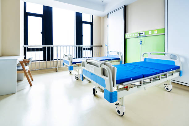 istock Hospital ward with two beds 1124672772