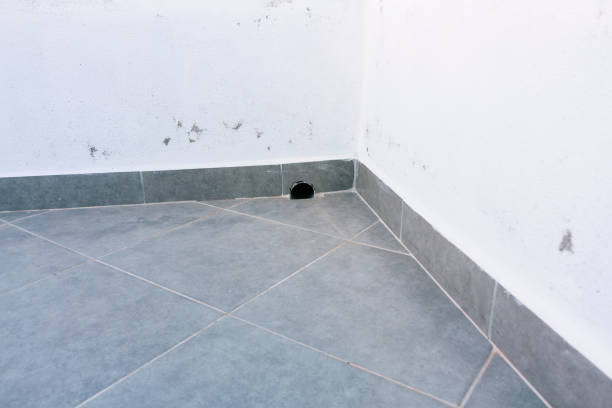 istock Abstract marble floor and a hole for waste water 1124677713