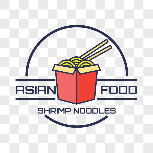 asian food logo isolated on transparent background asian food logo isolated on transparent background. vector illustration chinese food stock illustrations