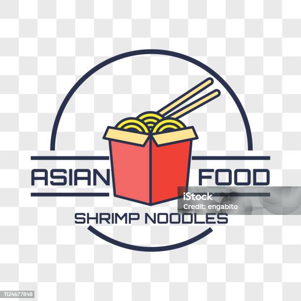 Asian Food Logo Isolated On Transparent Background Stock Illustration - Download Image Now - Chinese Food, Logo, Chinese Culture