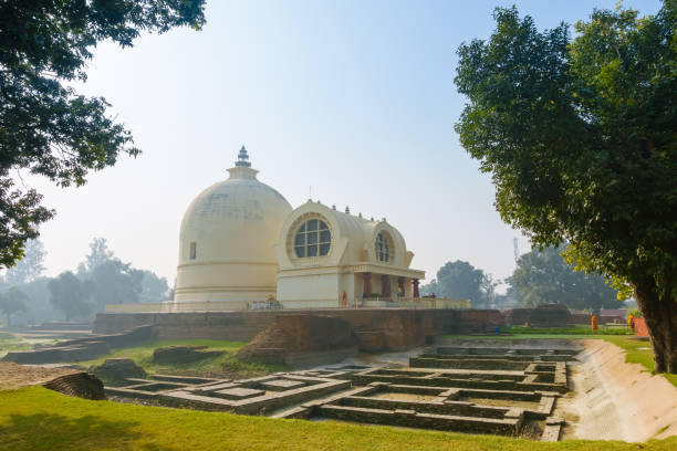 istock Parinirvana Stupa and temple, Kushinagar, India 1124680544