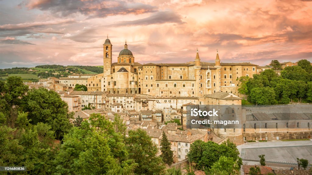 Urbino Marche Italy at evening time An image of Urbino Marche Italy at evening time Urbino Stock Photo