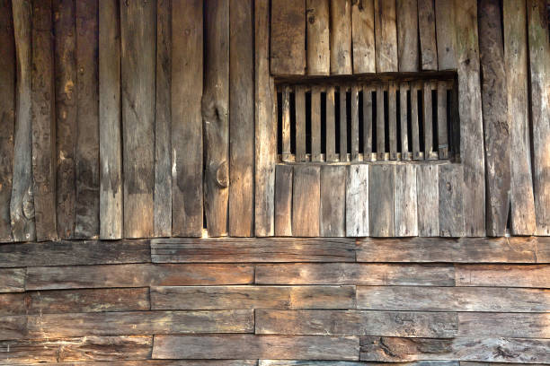Colorful patterns of old wooden wall for background.