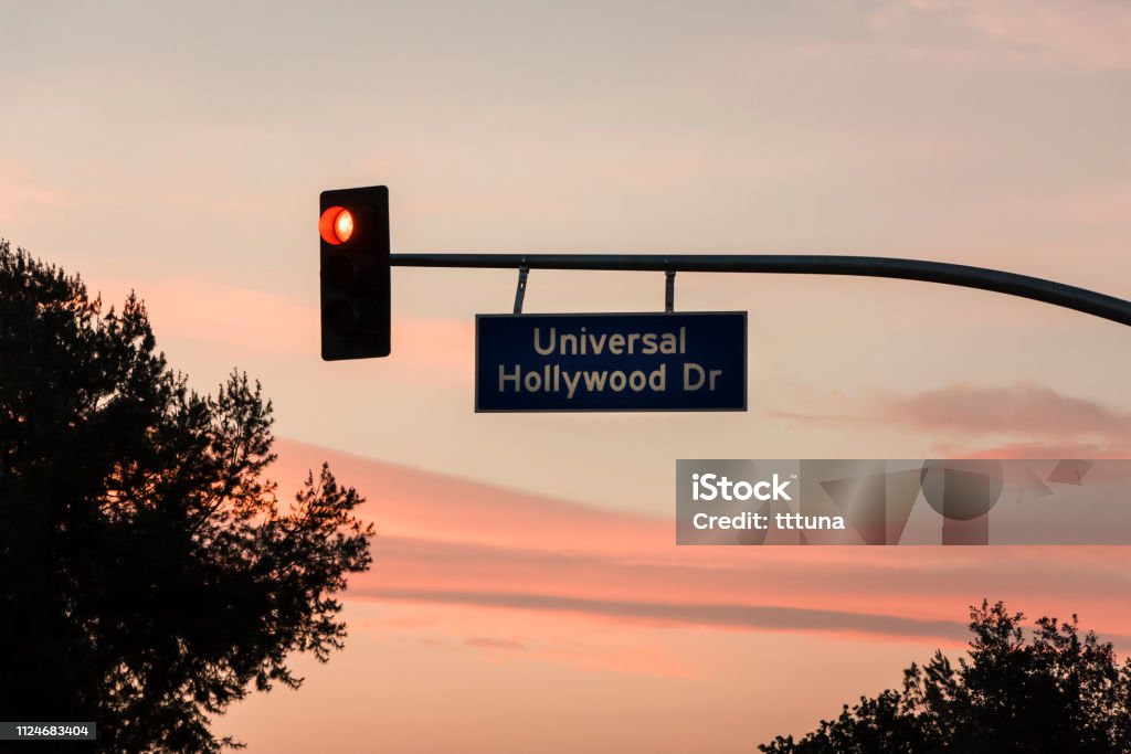 Universal Hollywood Dr. sign Universal Studios - California Stock Photo