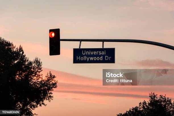 Universal Hollywood Dr Sign Stock Photo - Download Image Now - Universal Studios - California, 2019, Amusement Park