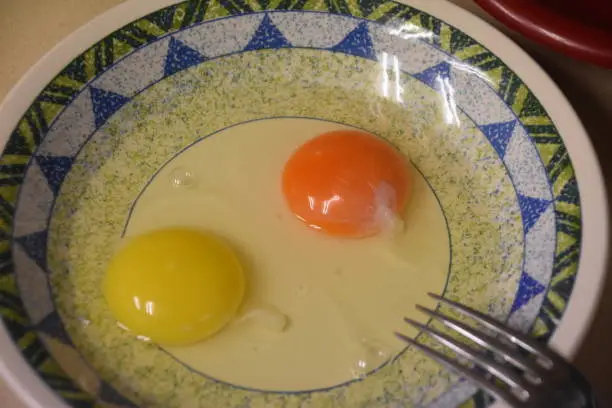 Two types of Egg with yolk