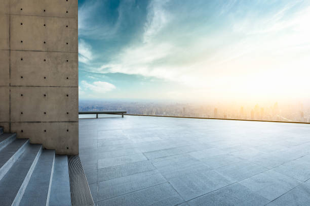 istock City skyline and buildings with empty square floor in Shanghai,high angle view 1124690015