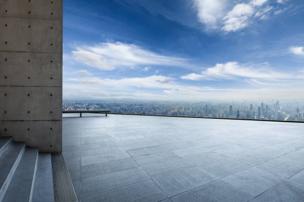 istock City skyline and buildings with empty square floor in Shanghai,high angle view 1124690355