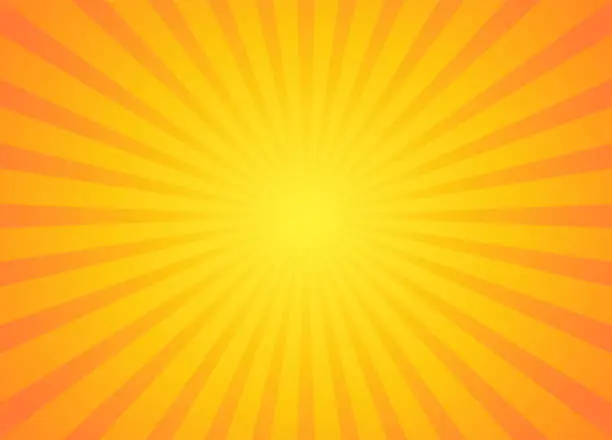Vector illustration of Retro sunburst ray in vintage style.