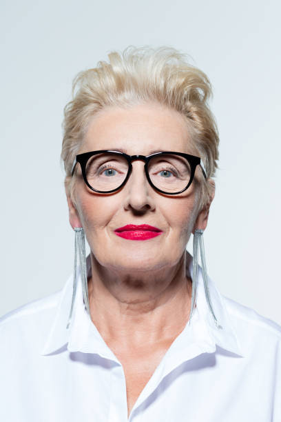 istock Portrait of elegant elderly lady 1124690705