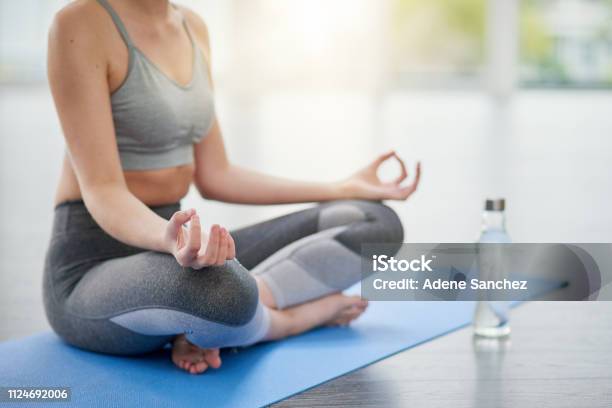 Meditating Leads To An Increase In Selfawareness Stock Photo - Download Image Now - Sports Bra, Yoga, Adult