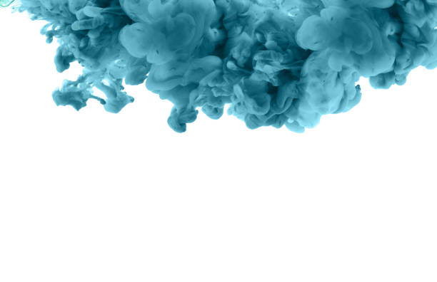 Acrylic colors and ink in water. Abstract background. Isolated.