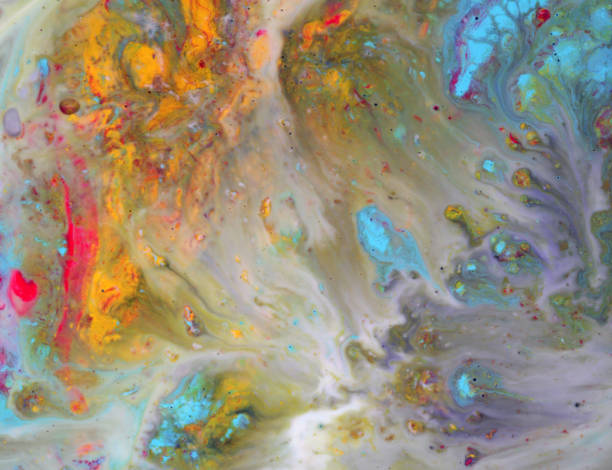 istock Colorful blots. Abstract background. Marble texture. Acrylic colors. 1124694188