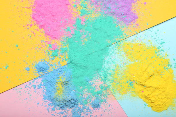 istock Holi powders on colorful background 1124694493