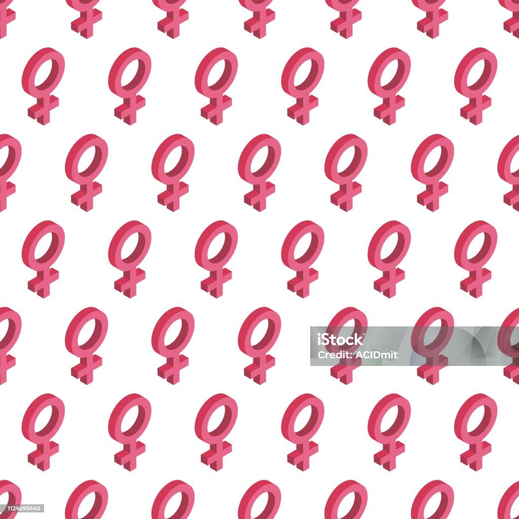 Venus Pattern Symbol Venus Isometric Symbols Seamless Pattern On White Background Stock ...