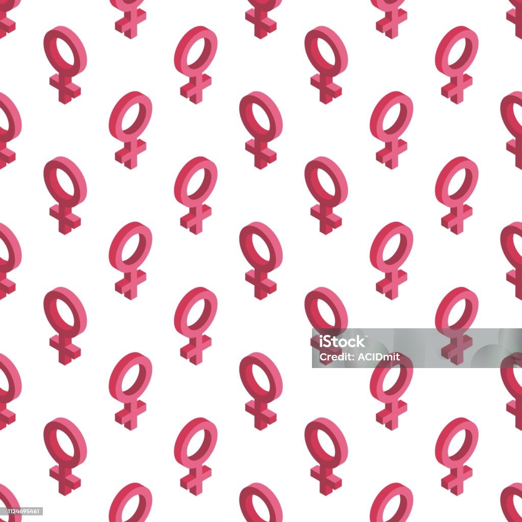 Venus Pattern Symbol Venus Isometric Symbols Seamless Pattern On White Background Stock ...