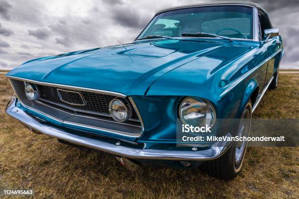 Tough American Car From The Fifties Stock Photo - Download Image Now - Sports Car, The Past, Old