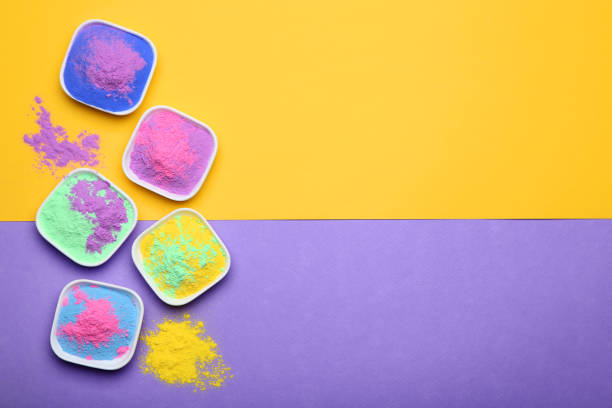 istock Colorful holi powder in bowls 1124696184