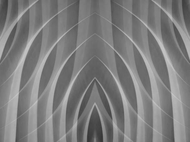 istock Computer graphic image of wall surface. Modern or futuristic architectural detail. White texture. Abstract black and white background on the subject of architecture, business or technology. 1124702112