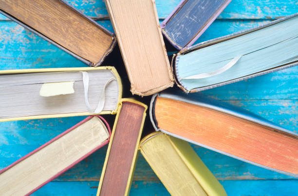 istock books, close up, flat lay, reading, learning, education,literature, back to school concept 1124703574