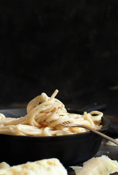 istock Cacio e pepe, italian cheese and pepper pasta 1124704393