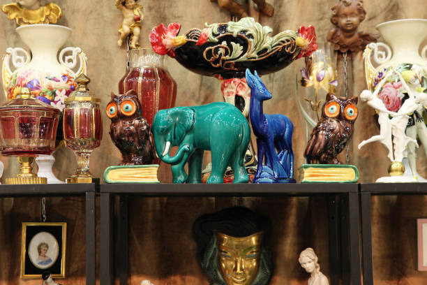 istock Shelf with vintage Souvenirs 1124714290