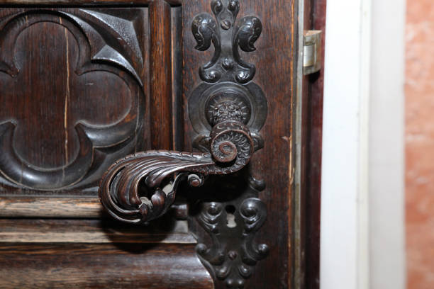 istock Door handle in the 18th century building. 1124714312