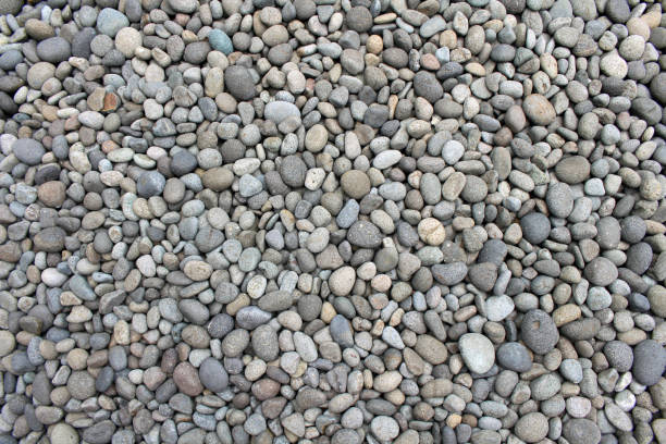 istock Big stones among smaller pebbles, in the garden 1124719096