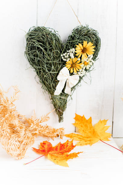 istock Autumn composition with dry leaves and ripe pumpkins 1124719756