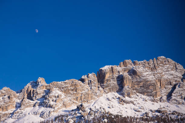 istock Low Angle View Of Snowcapped Mountain Against Blue Sky 1124721282