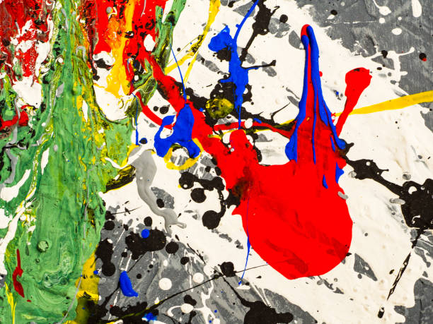 istock paint smudges. Color chaos. Mixed different colors. Expressionism. 1124721291