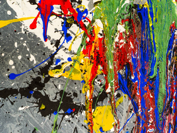 istock paint smudges. Color chaos. Mixed different colors. Expressionism. 1124721394
