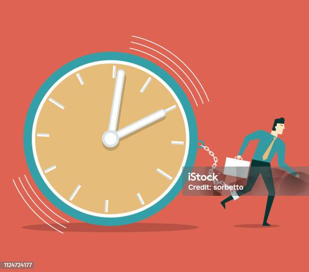 Stress And Time Pressure Stock Illustration - Download Image Now - Urgency, Adult, Adversity