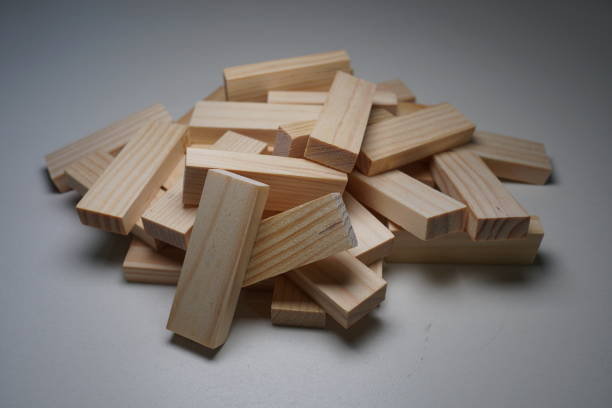istock Wooden blocks, used for game or dominoes. 1124727552
