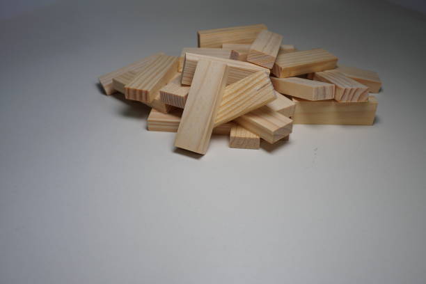 istock Wooden blocks, used for game or dominoes. 1124727631
