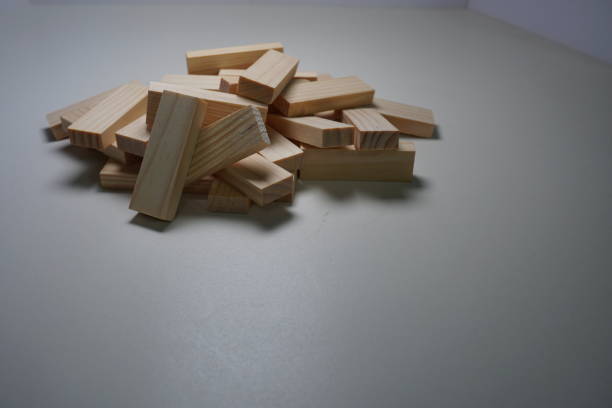 istock Wooden blocks, used for game or dominoes. 1124727642