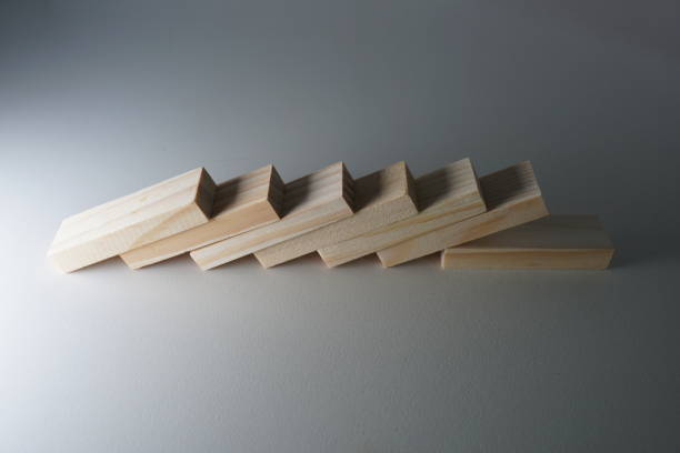 istock Wooden blocks, used for game or dominoes. 1124728441