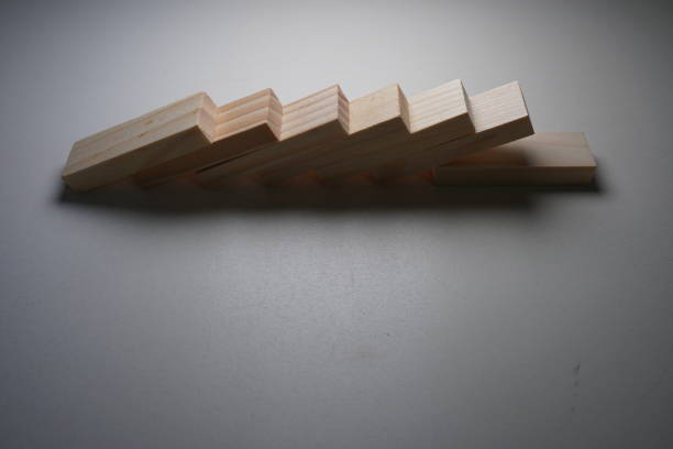 istock Wooden blocks, used for game or dominoes. 1124728450