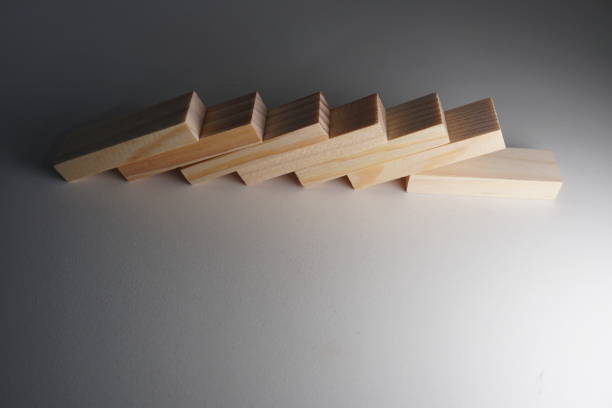 istock Wooden blocks, used for game or dominoes. 1124728451