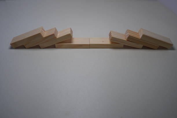 istock Wooden blocks, used for game or dominoes. 1124728501